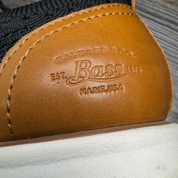 G.H. Bass & Co. Men's Black/Tan Knit 713211X41A Casual Dress Shoes 8 - Picture 7 of 10